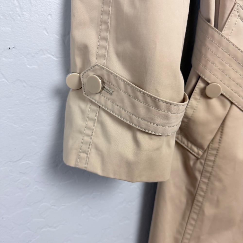 Talbots Woman Beige Double Breasted Trench Coat 16W NWT 237177 - Picture 3 of 11